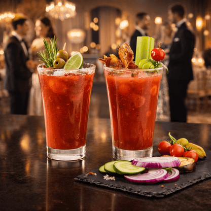 The Bloody Mary “Morning After” Glass – Inspired by the International Bar Flies, 2 - Piece Set (Gift Box Collection) - HISTORY COMPANY