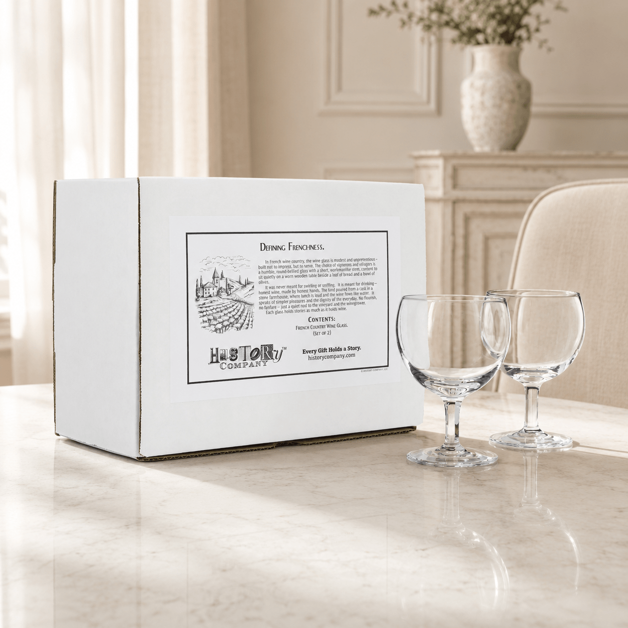The French Country Wine Glass. - HISTORY COMPANY