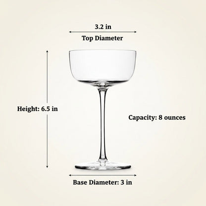 The Gargoyle Club Cocktail Coupe, “1920s London After - Dark” 2 - Piece Set (Gift Box Collection) - HISTORY COMPANY