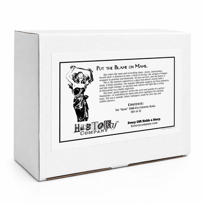 The “Gilda” 1946 Cult Cocktail Glass, 2 - Piece Set (Gift Box Collection) - HISTORY COMPANY