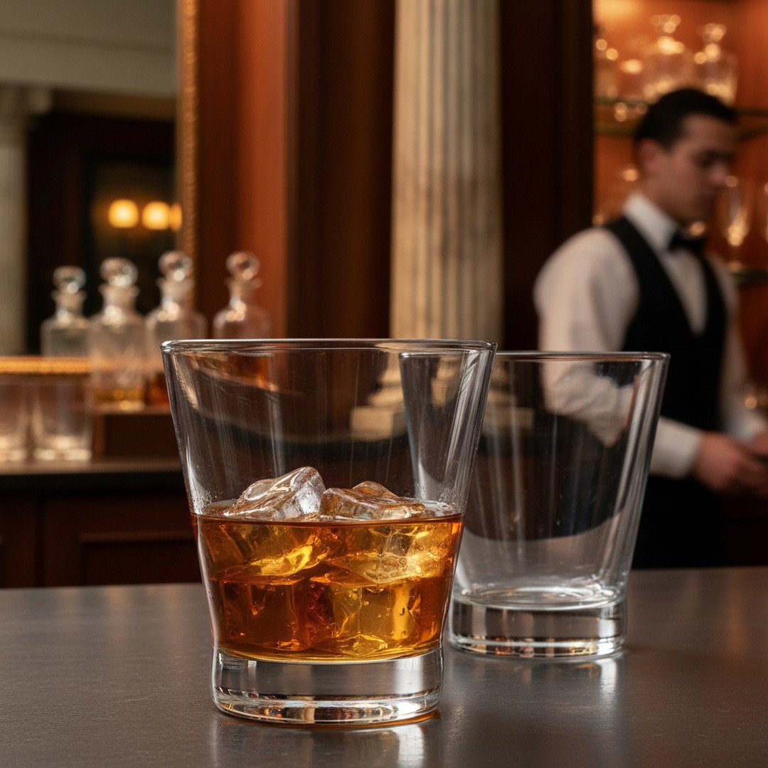 The London Savoy Essential Whiskey & Cocktail Double - Rocks Glass 2 - Piece Set (Gift Box Collection) - HISTORY COMPANY