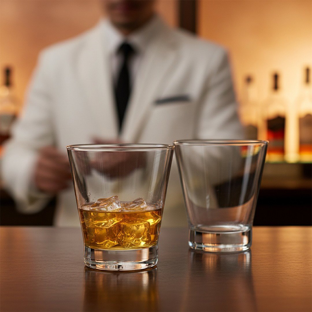 The London Savoy Essential Whiskey & Cocktail Double - Rocks Glass 2 - Piece Set (Gift Box Collection) - HISTORY COMPANY