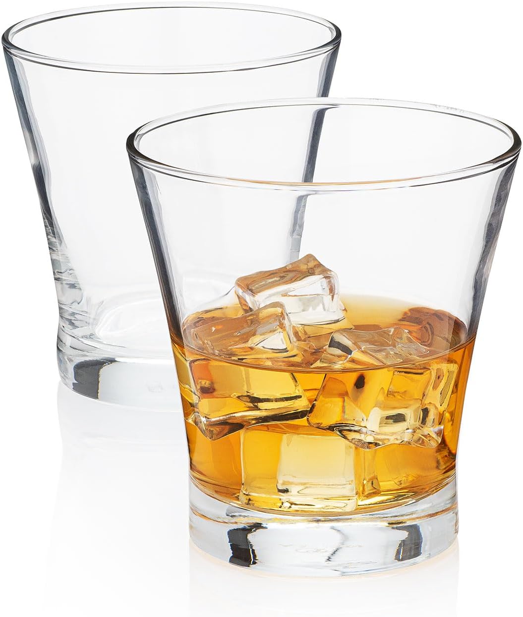 HISTORY COMPANY - “Five O’Clock Club” Double Rocks Glasses, Set of 2 – Classic Miami Beach-inspired barware.