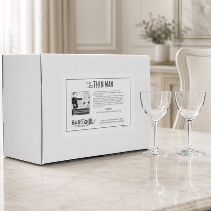 "The Original" Nick & Nora Crystal Coupette - Style Glass – Iconic 2 - Piece Set (Gift Box Collection) - HISTORY COMPANY