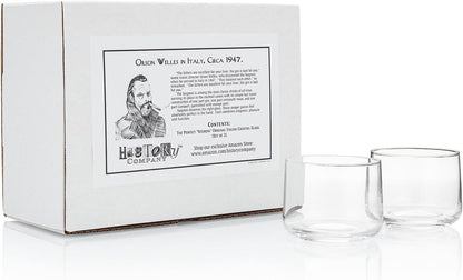 HISTORY COMPANY - Original Italian Negroni Glasses, 11oz Set of 2 – Perfect for classic cocktails.