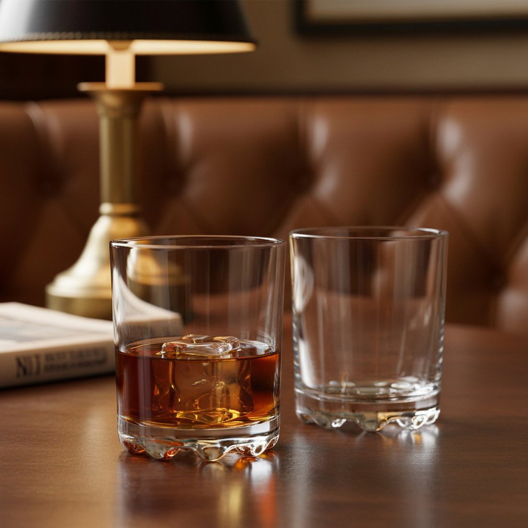 The “Tallulah” Whiskey Club Glass – for Bourbon, Scotch & Cocktails, 2 - Piece Set (Gift Box Collection) - HISTORY COMPANY
