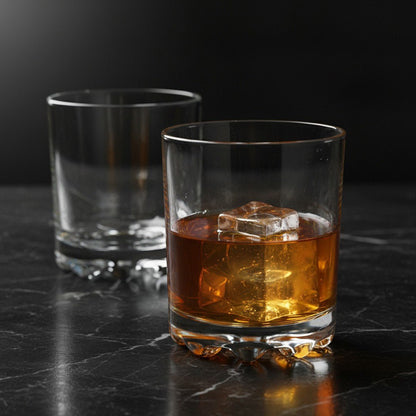 The “Tallulah” Whiskey Club Glass – for Bourbon, Scotch & Cocktails, 2 - Piece Set (Gift Box Collection) - HISTORY COMPANY