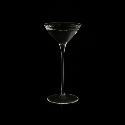 The Two-Sip Martini Glass, Refined Cocktail Minimalism, 2-Piece Set (Gift Box Collection) - HISTORY COMPANY