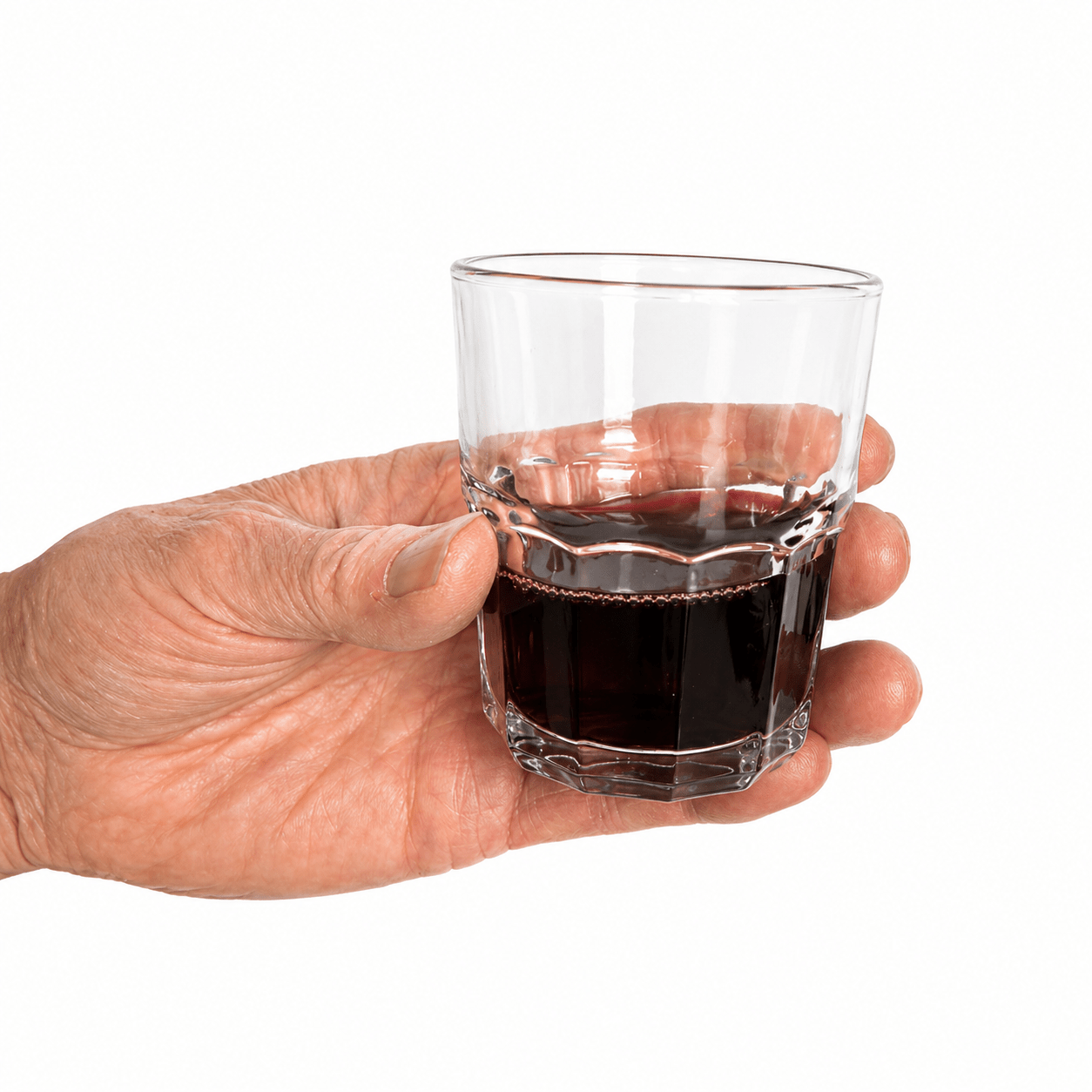 Tempered stemless wine glasses for everyday Italian table service