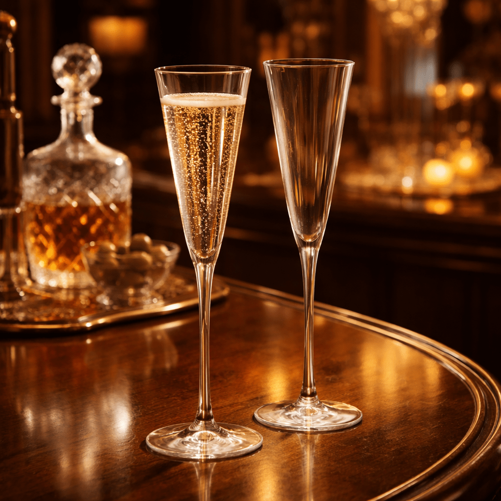 True Love champagne glass set with nautical Hollywood romance inspiration