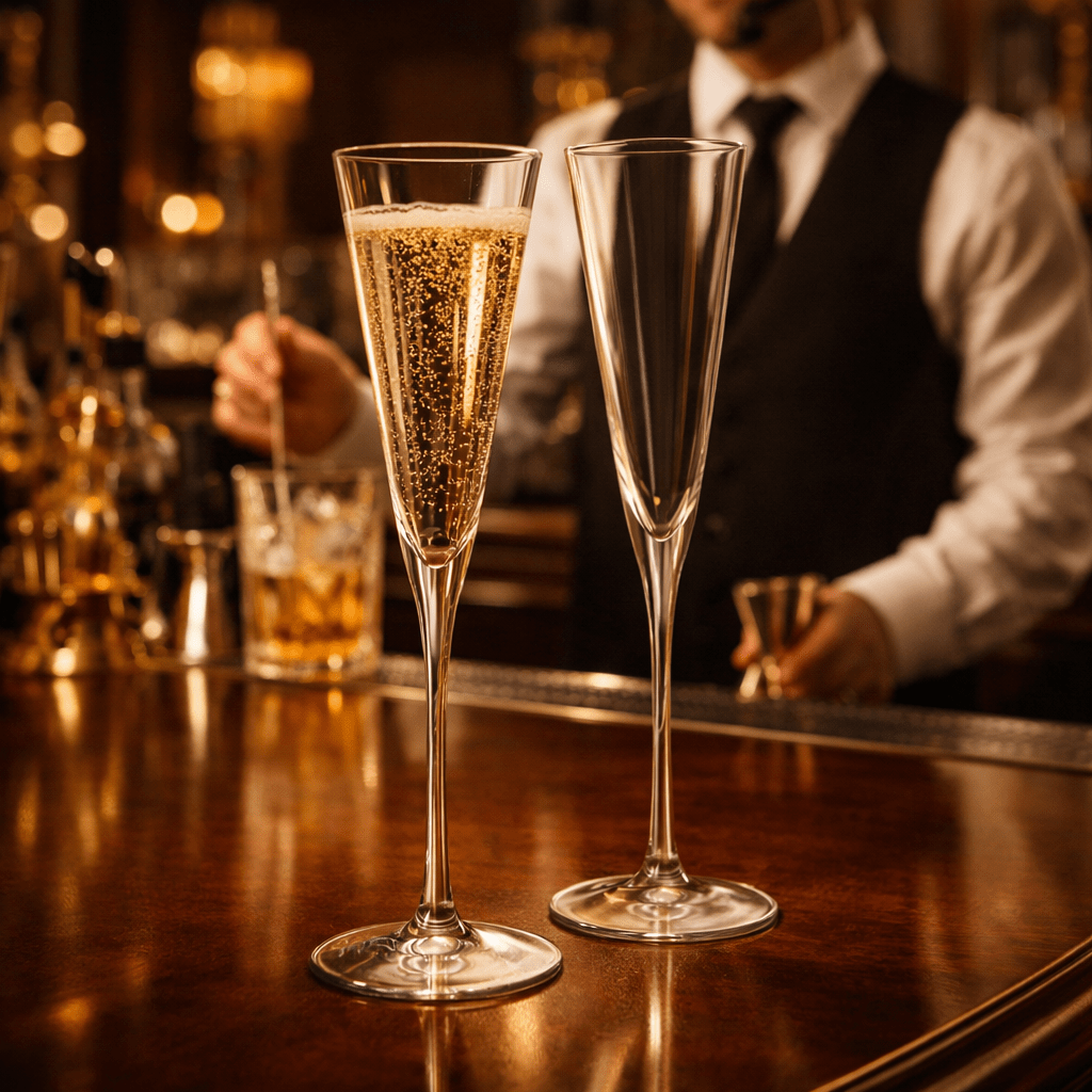Champagne flutes inspired by the legendary schooner from classic Hollywood