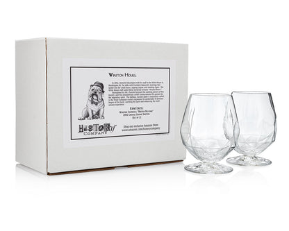HISTORY COMPANY - A distinguished 2-piece crystal snifter set, inspired by Churchill’s iconic presence and love of fine brandy.