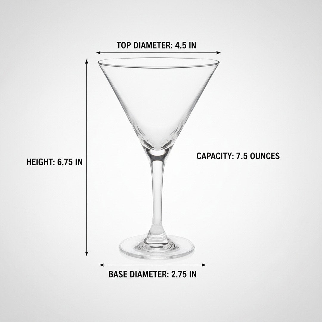 "World’s Best" Crystal Martini Glass, Luxury 2 - Piece Set (Gift Box Collection) - HISTORY COMPANY