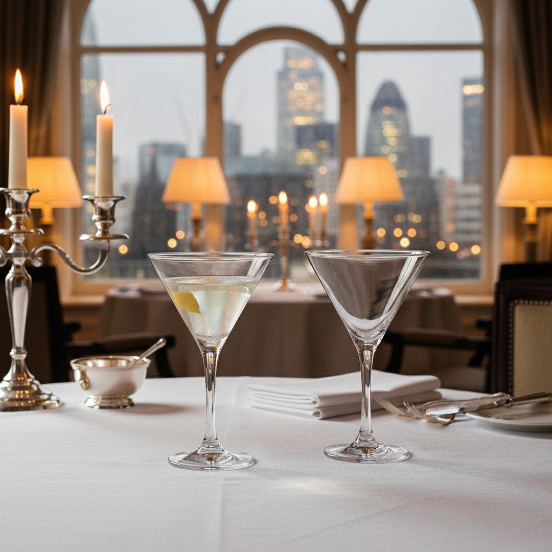 "World’s Best" Crystal Martini Glass, Luxury 2 - Piece Set (Gift Box Collection) - HISTORY COMPANY