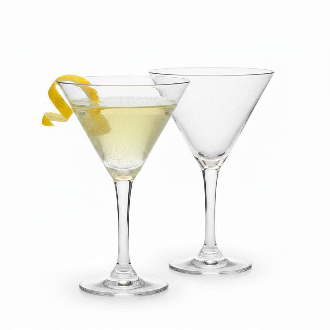 "World’s Best" Crystal Martini Glass, Luxury 2 - Piece Set (Gift Box Collection) - HISTORY COMPANY