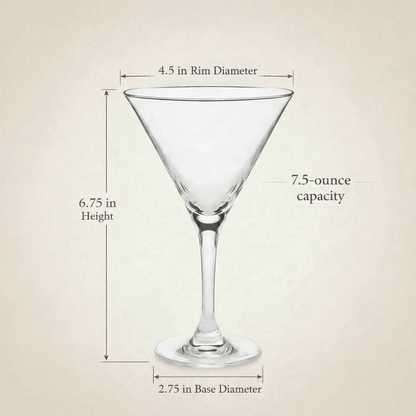 "World’s Best" Crystal Martini Glass, Luxury 2 - Piece Set (Gift Box Collection) - HISTORY COMPANY