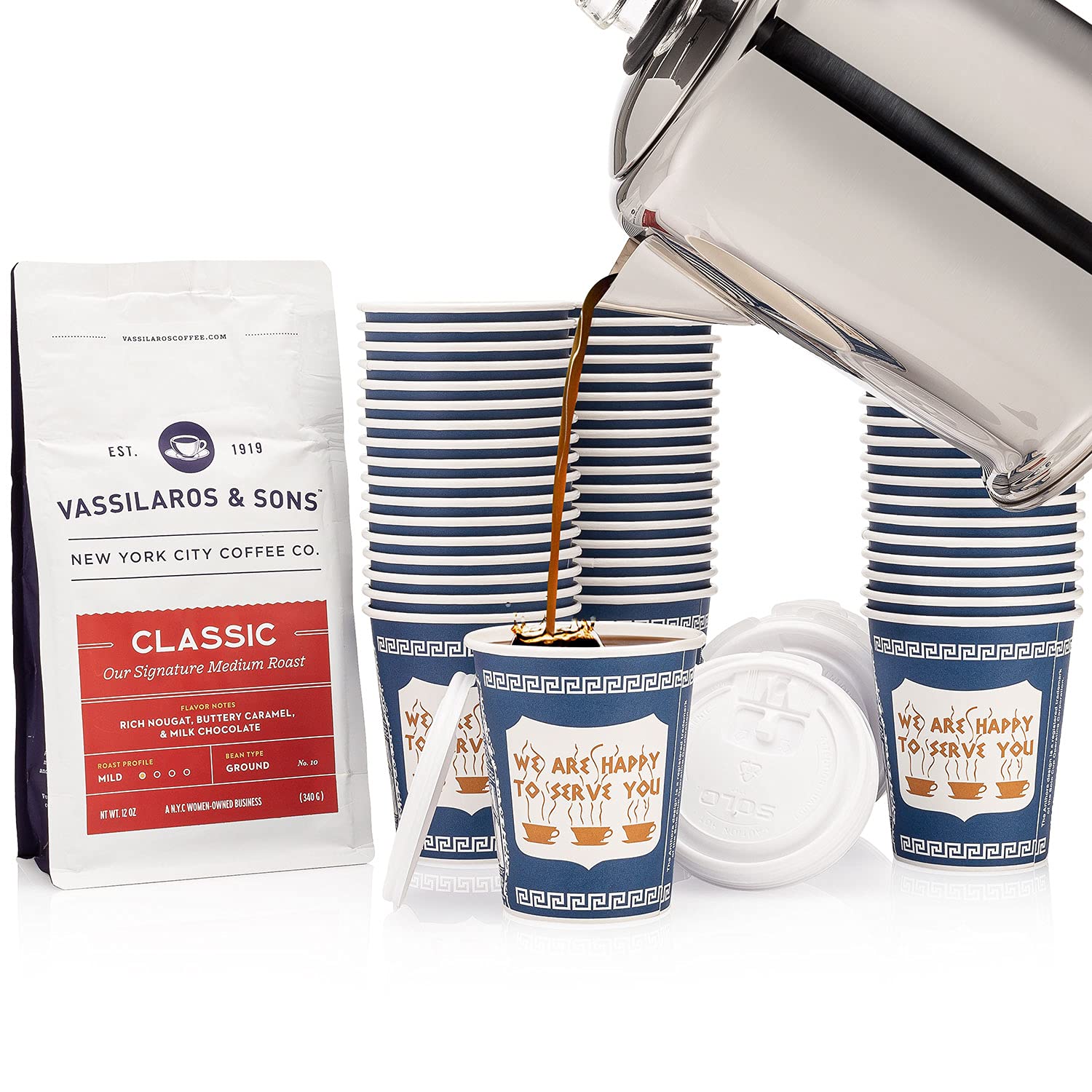 New York Gift Set 50 Anthora Paper Cups PLUS 12-oz Bag of NYC Coffee –  HISTORY COMPANY