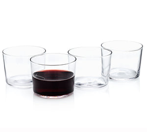 Spanish "Chatos" Stemless Wine Drinking Glasses (Gift Box Set of 4)